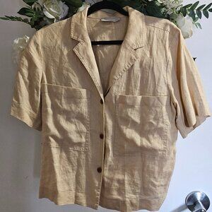 Everlane Boxy Camper Shirt - Beige (Medium)